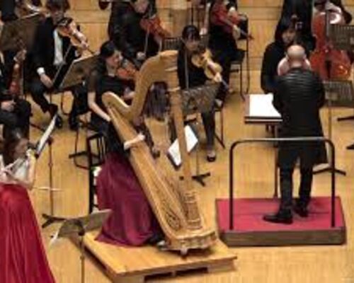 ハープのコンサート風景